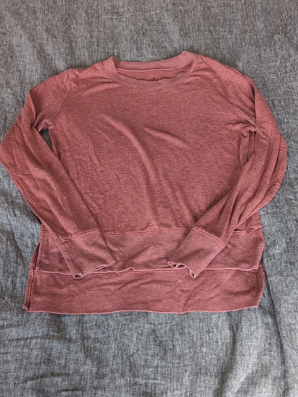 ALO Yoga Scoopneck Sweater in Dusty Rose Pink